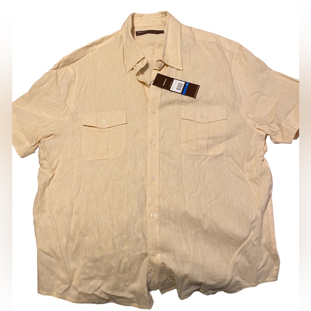 Men’ Dress shirt sleeve button down shirt Perry Ellis XL -NWT
